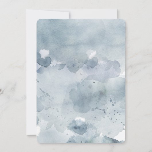 Baby shower van postgele rozenbloemen kaart (Achterkant)