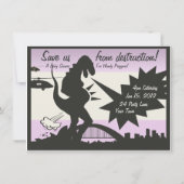 Baby shower van Pregzilla Kaart (Achterkant)