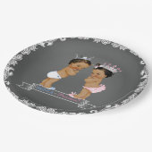 Baby shower van Prince Princess Chalk Papieren Bordje (Gekanteld)