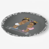Baby shower van Prince Princess Chalkboard Papieren Bordje (Gekanteld)