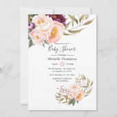 Baby shower van pruimen en doornhaaien kaart (Voorkant)