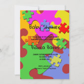 Baby shower van puzzelstukjes kaart (Voorkant)