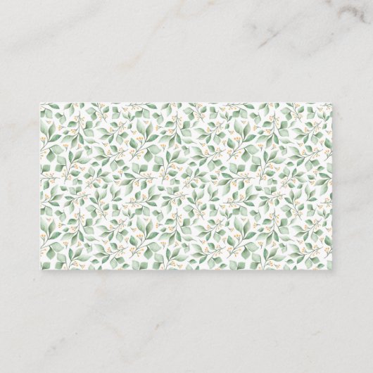 Baby shower van Raffle Cute Woodland Animals Informatiekaartje (Achterkant)