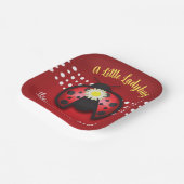  Baby shower van Red en Black Ladybug Daisies Papieren Bordje (Gebogen)
