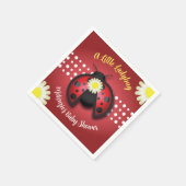  Baby shower van Red en Black Ladybug Daisies Servet (Hoek)