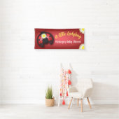  Baby shower van Red en Black Ladybug Daisies Spandoek (Insitu)