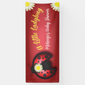 Baby shower van Red en Black Ladybug Daisies Spandoek (Verticaal)