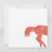 Baby shower van Red Paisley Horse Kaart (Achterkant)
