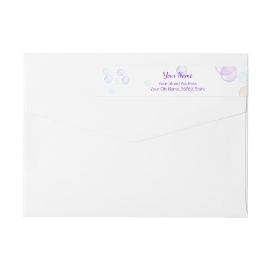 Baby shower van regenboogzeep Bubbles (Achterkant)