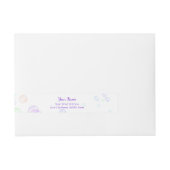 Baby shower van regenboogzeep Bubbles Adreslabel Wikkel (Voorkant)