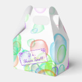 Baby shower van regenboogzeep Bubbles Bedankdoosjes (Achterkant)