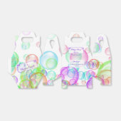 Baby shower van regenboogzeep Bubbles Bedankdoosjes (Uitgevouwen)