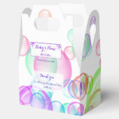 Baby shower van regenboogzeep Bubbles Bedankdoosjes (Geopend)