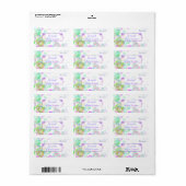 Baby shower van regenboogzeep Bubbles Etiket (Full Sheet)