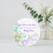 Baby shower van regenboogzeep Bubbles Kaart (Staand voorkant)