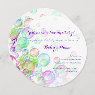 Baby shower van regenboogzeep Bubbles Kaart