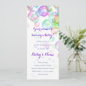 Baby shower van regenboogzeep Bubbles Kaart (Staand voorkant)