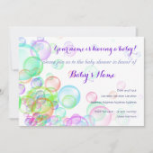 Baby shower van regenboogzeep Bubbles Kaart (Voorkant)