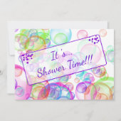 Baby shower van regenboogzeep Bubbles Kaart (Achterkant)