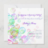 Baby shower van regenboogzeep Bubbles Kaart (Voorkant)