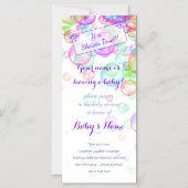 Baby shower van regenboogzeep Bubbles Magnetische Uitnodiging (Voorkant)