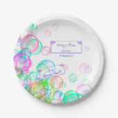 Baby shower van regenboogzeep Bubbles Papieren Bordje (Voorkant)
