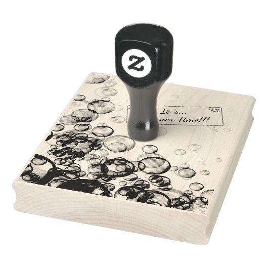 Baby shower van regenboogzeep Bubbles Rubberstempel (Stempel)