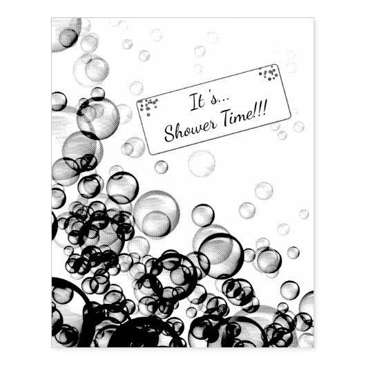 Baby shower van regenboogzeep Bubbles Rubberstempel (Afrduk)