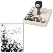 Baby shower van regenboogzeep Bubbles Rubberstempel (Gestempeld)