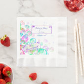 Baby shower van regenboogzeep Bubbles Servet (Insitu)