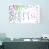 Baby shower van regenboogzeep Bubbles Spandoek (Beurs)