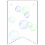 Baby shower van regenboogzeep Bubbles Vlaggetjes (Tweede vlag)