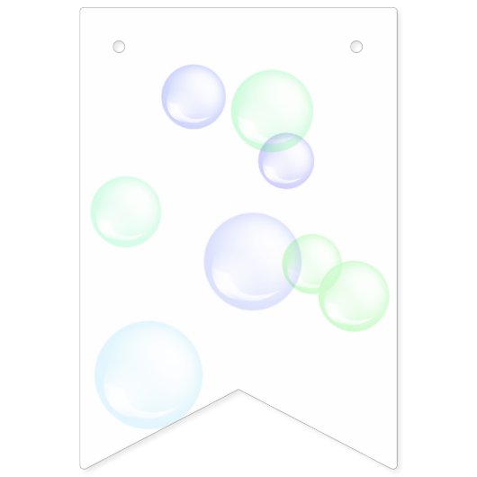 Baby shower van regenboogzeep Bubbles Vlaggetjes (Tweede vlag)