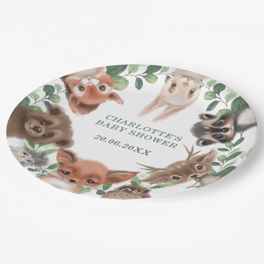 Baby shower van rendy bosarealen papieren bordje (Gekanteld)