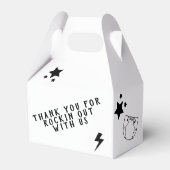 Baby shower van Rock en Roll Guitar Bedankdoosjes (Achterkant)