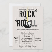 Baby shower van Rock en Roll Guitar Kaart (Voorkant)