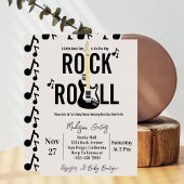 Baby shower van Rock en Roll Guitar Kaart