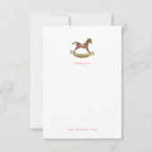 Baby shower van Rocking Horse Bedankkaart (Voorkant)