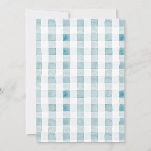 Baby shower van Rocking Horse Blue Boy Kaart (Achterkant)