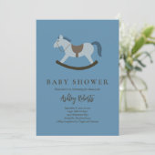 Baby shower van Rocking Horse Blue Kaart (Staand voorkant)