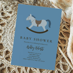 Baby shower van Rocking Horse Blue Kaart