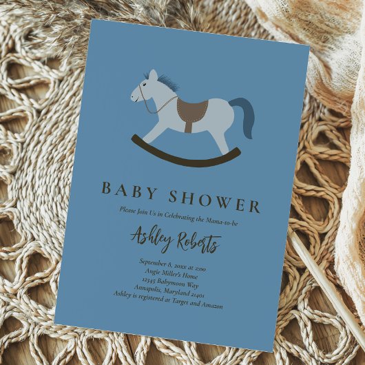 Baby shower van Rocking Horse Blue Kaart