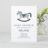 Baby shower van Rocking Horse Blue Kaart (Staand voorkant)
