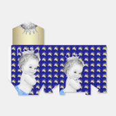 Baby shower van Royal Blue en Gold Prince Bedankdoosjes (Uitgevouwen)