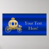Baby shower van Royal Blue en Gold Prince Poster (Voorkant)