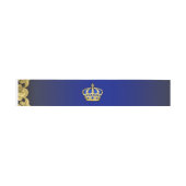 Baby shower van Royal Blue en Gold Prince Uitnodigingen Wikkel (Vlak)
