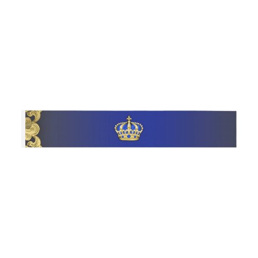 Baby shower van Royal Blue en Gold Prince Uitnodigingen Wikkel (Vlak)