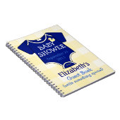 Baby shower van Royal Blue en Yellow Gingham Notitieboek (Rechterzijde)