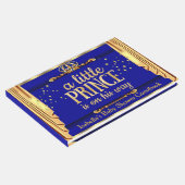Baby shower van Royal Blue Gold Drapes Prince Gastenboek (Hoek)
