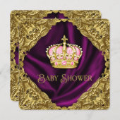 Baby shower van Royal Princess Kaart (Voorkant / Achterkant)